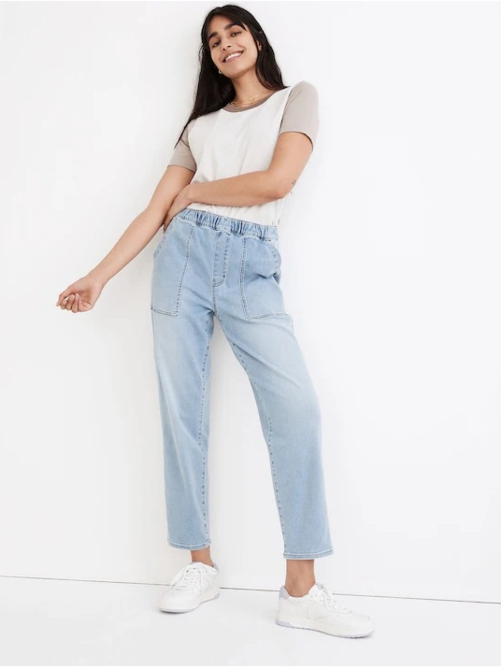 Madewell Light Blue Pull-On Jean (Belleview Wash)